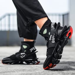 image-Men's Shock-absorbing Running Autumn Breathable Thick Bottom Soft Bottom Sneakers