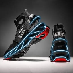 image-Men's Shock-absorbing Running Autumn Breathable Thick Bottom Soft Bottom Sneakers