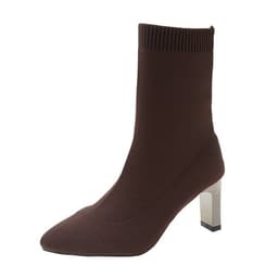image-Autumn And Winter New Knitted High Heel Short Boots