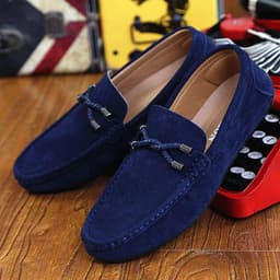 image-Summer Stirrups Men's Set Foot Frosted Leather Beans Shoes