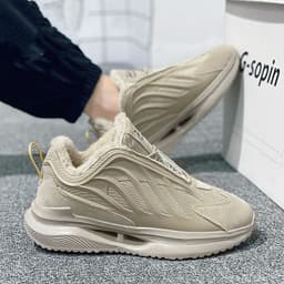 image-High-top Men's New Fleece-lined Warm Leisure Sports Running Shoes