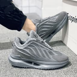 image-High-top Men's New Fleece-lined Warm Leisure Sports Running Shoes