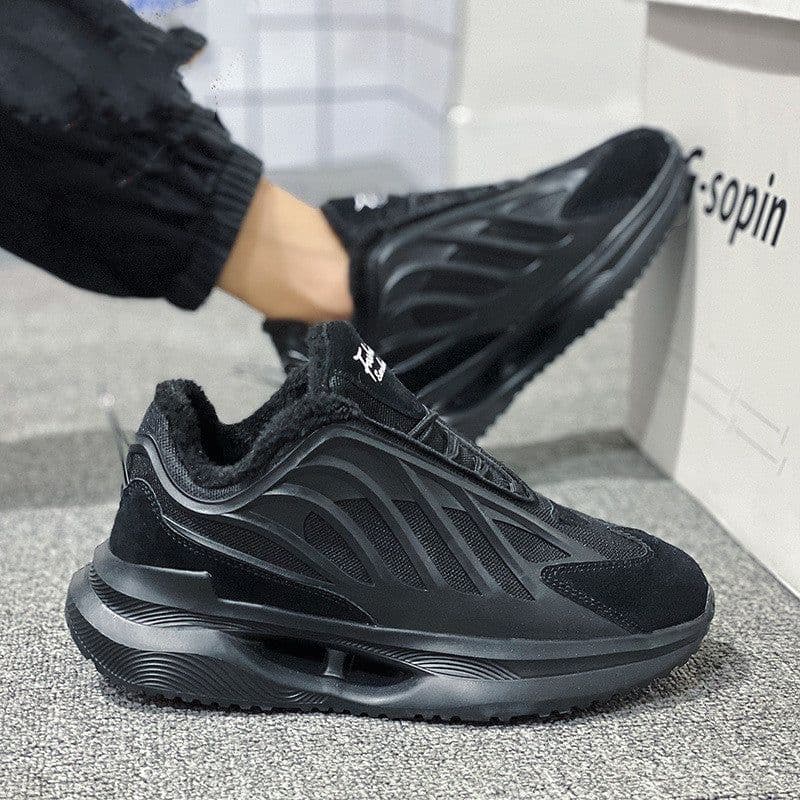 image-High-top Men's New Fleece-lined Warm Leisure Sports Running Shoes