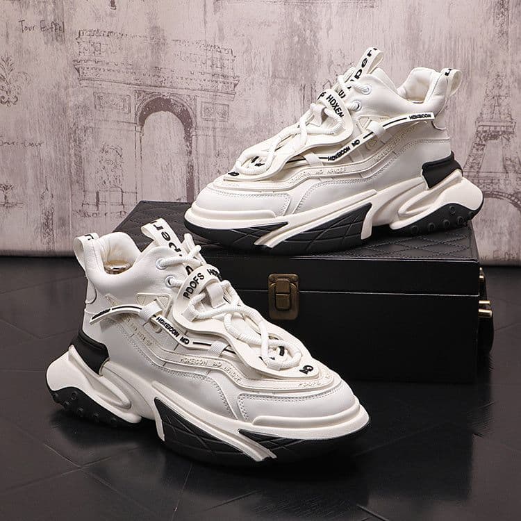 image-Korean Version Of The Personality Lace-up Old Man Shoes