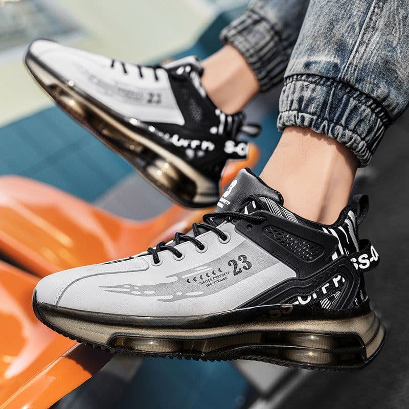 image-Men Sneakers Running Boots Fashion Outdoor Jogging Sports Shoes Mesh Breathable Cushioning Black Basket Footwear Male Big Size