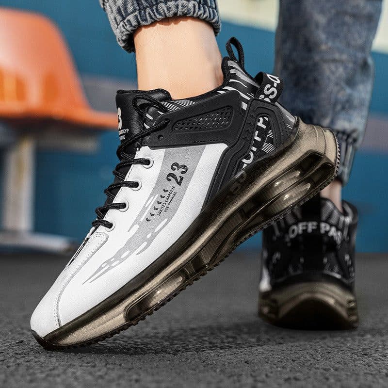 image-Men Sneakers Running Boots Fashion Outdoor Jogging Sports Shoes Mesh Breathable Cushioning Black Basket Footwear Male Big Size