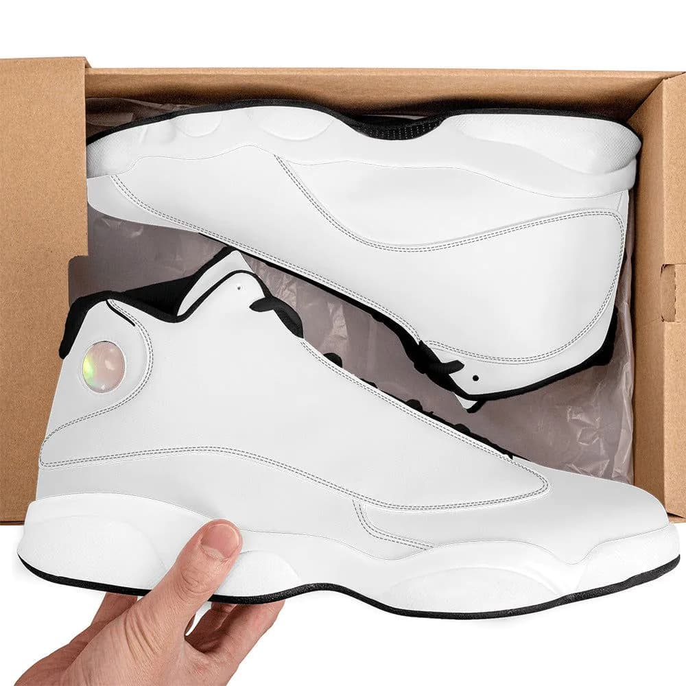 image-Men's Cat Eye Basketball Shoes Sports Shoes Pattern Making High Top Sneakers