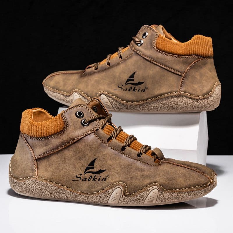 image-New Men's Casual Leather Shoes Men's Outdoor Sports Bre