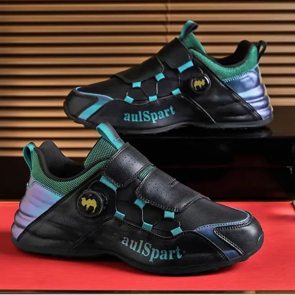 image-Men's Soft Leather Casual Sports Shoes