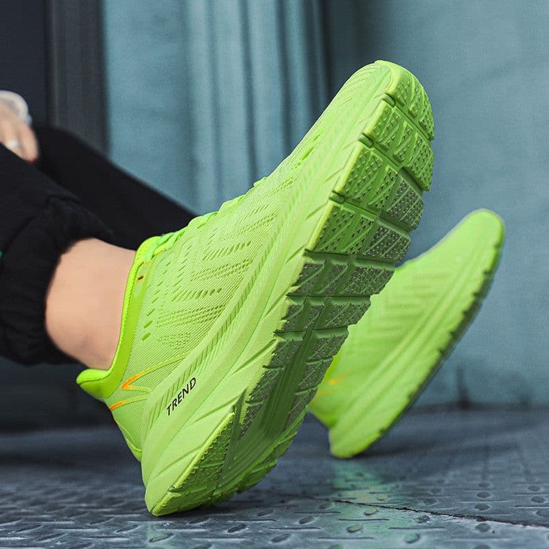 image-Cushioned Rebound Grip Breathable Lightweight Elastic Mesh Soft Soled Running Shoes