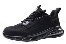 image-Flyweave Air Cushion Labor Insurance Shoes Men's Anti-Smash Anti-Puncture