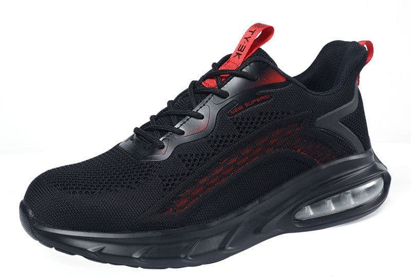 image-Flyweave Air Cushion Labor Insurance Shoes Men's Anti-Smash Anti-Puncture