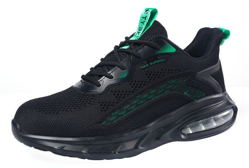 image-Flyweave Air Cushion Labor Insurance Shoes Men's Anti-Smash Anti-Puncture