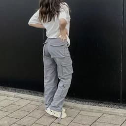 image-Street Hip-hop Trousers With Pockets Low Waist Overalls Fashion Casual Cargo Pants