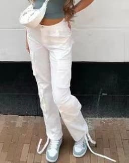 image-Street Hip-hop Trousers With Pockets Low Waist Overalls Fashion Casual Cargo Pants