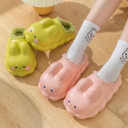 image-Women's Thick Anti-skid Warm Plush Slippers