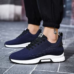 image-Summer Low-top Lace-up Breathable Leisure Sports Flying Woven Shoes