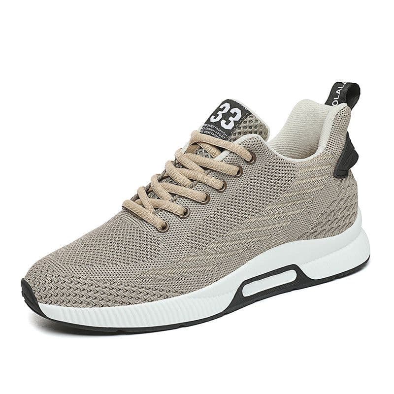 image-Summer Low-top Lace-up Breathable Leisure Sports Flying Woven Shoes