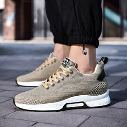 image-Summer Low-top Lace-up Breathable Leisure Sports Flying Woven Shoes