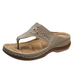 image-Clip Toe Wedge Sandals Women Summer Flip Flops Slippers Beach Shoes