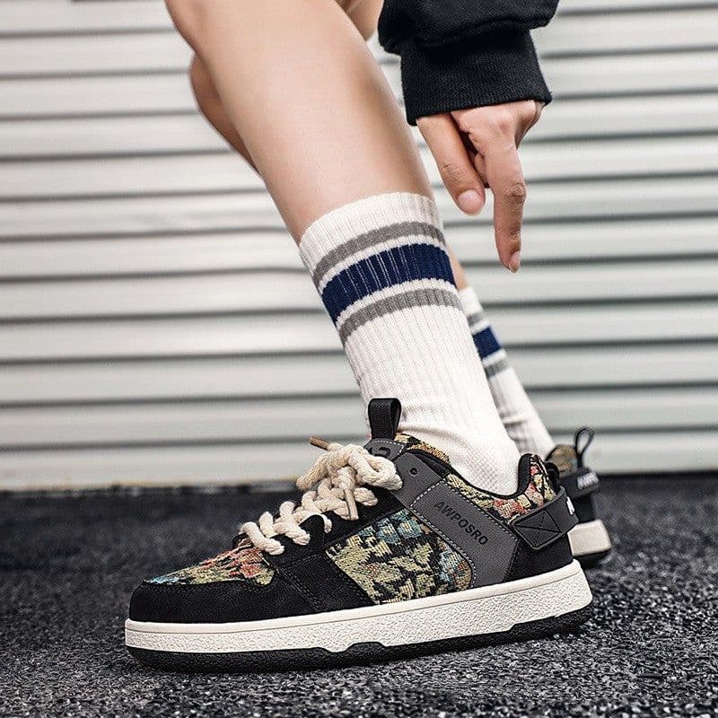 image-Secret Forest Oil Painting Version Trend Everything Sports Casual Board Shoes