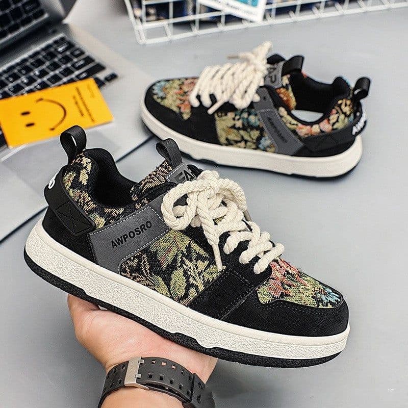 image-Secret Forest Oil Painting Version Trend Everything Sports Casual Board Shoes
