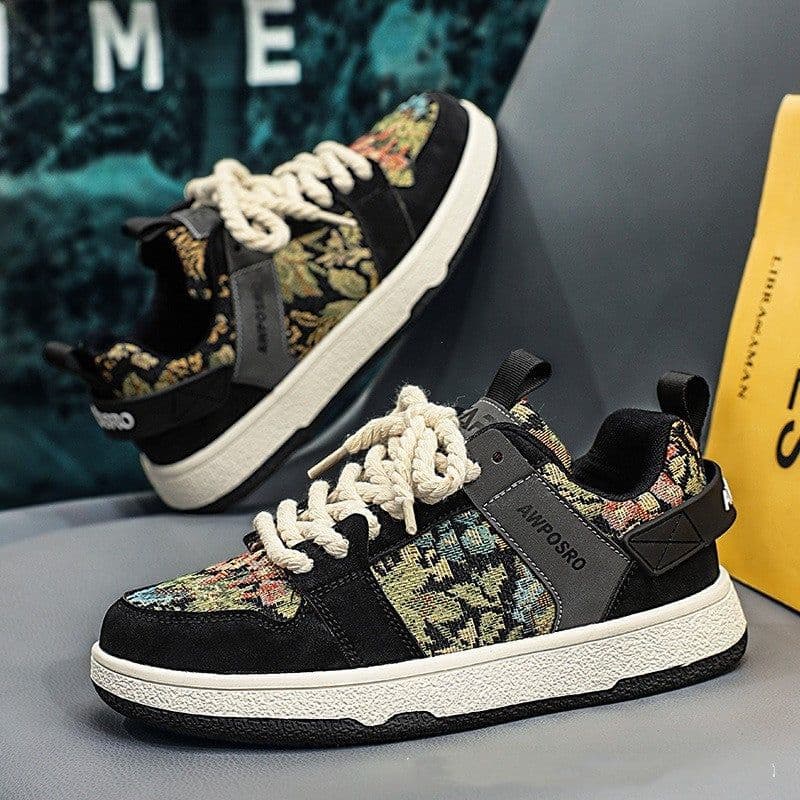 image-Secret Forest Oil Painting Version Trend Everything Sports Casual Board Shoes
