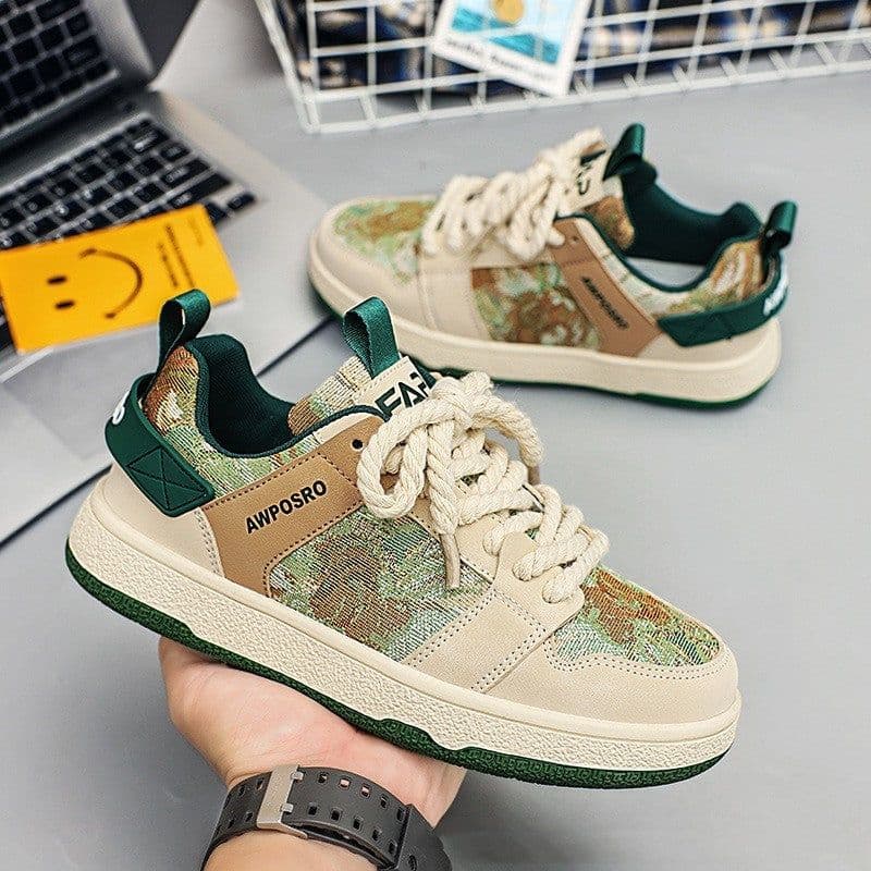 image-Secret Forest Oil Painting Version Trend Everything Sports Casual Board Shoes