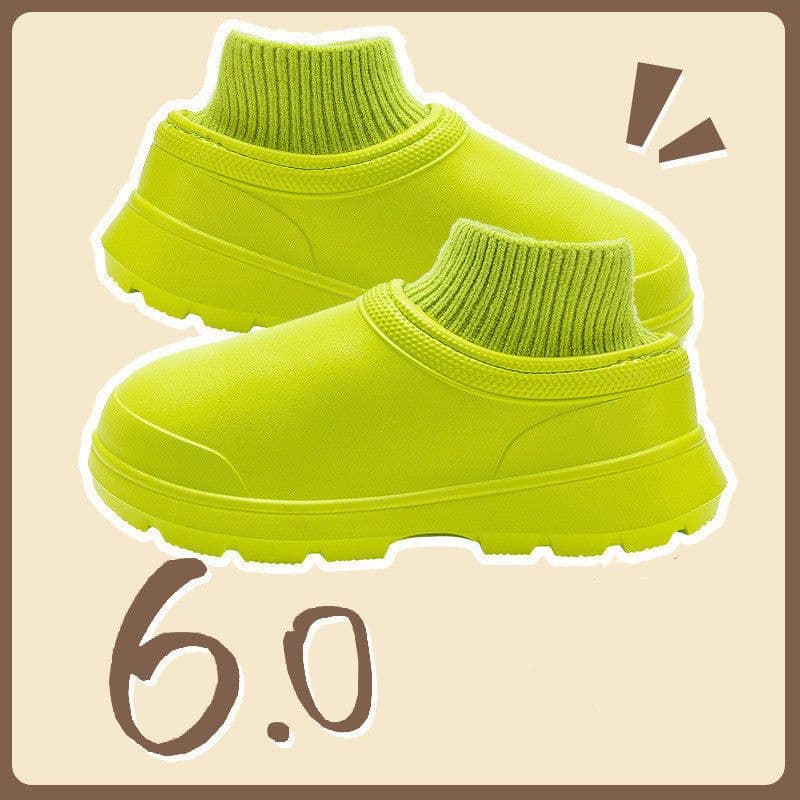 image-Women's Fashionable Waterproof Cotton Slippers