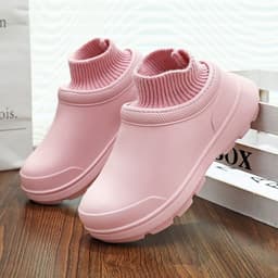 image-Women's Fashionable Waterproof Cotton Slippers