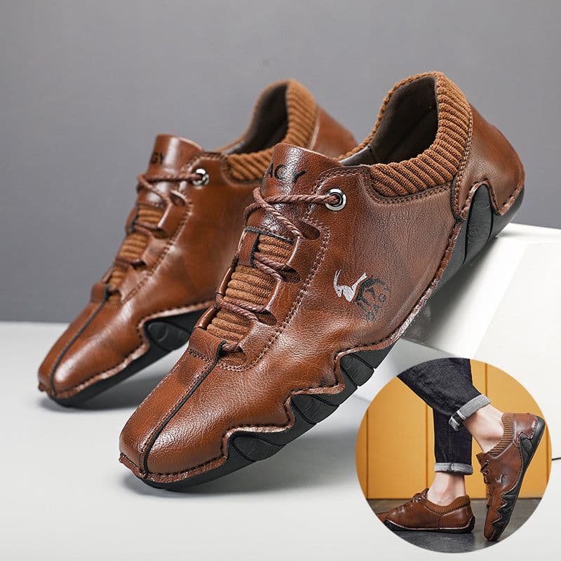 image-High Quality Men Sneakers Fashion Lace-up Flats Shoes