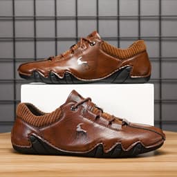 image-High Quality Men Sneakers Fashion Lace-up Flats Shoes