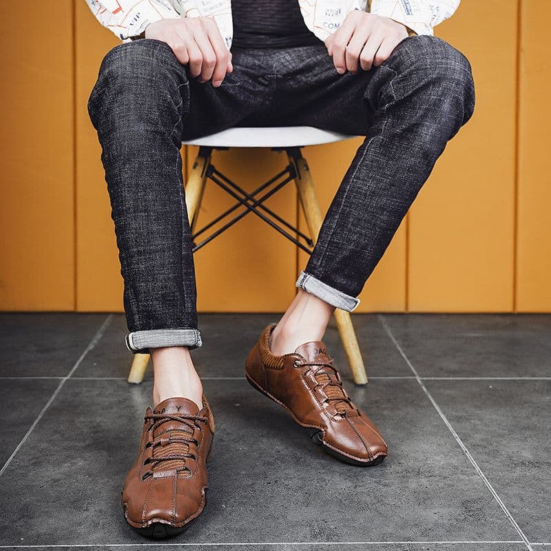 image-High Quality Men Sneakers Fashion Lace-up Flats Shoes