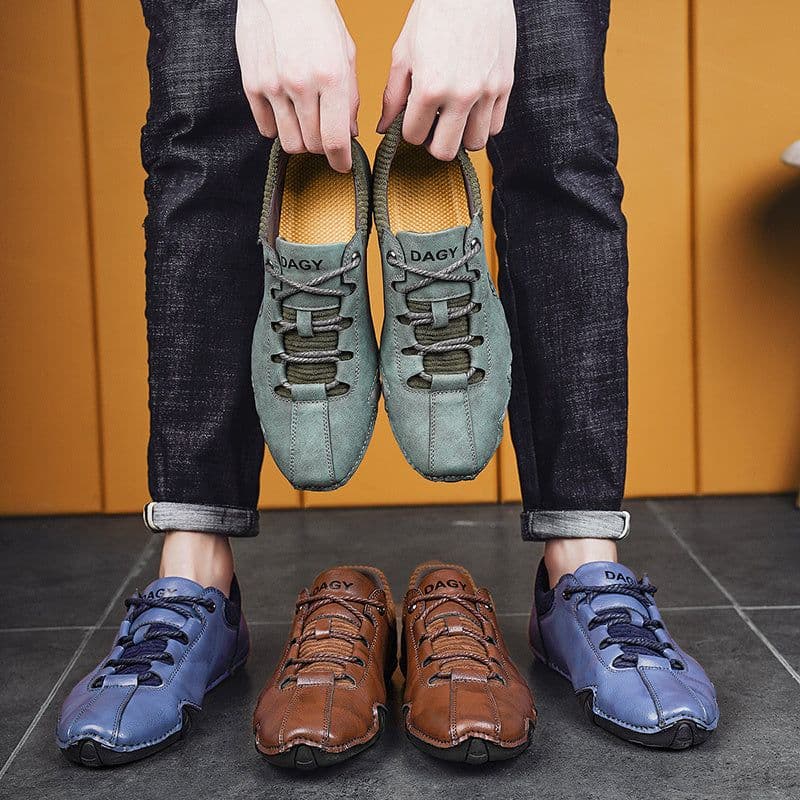 image-High Quality Men Sneakers Fashion Lace-up Flats Shoes