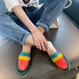 image-Women's Flats Round Head Rainbow Casual Shoes