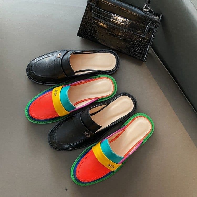 image-Women's Flats Round Head Rainbow Casual Shoes