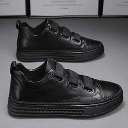image-Men's Fashionable Leather Casual Shoes