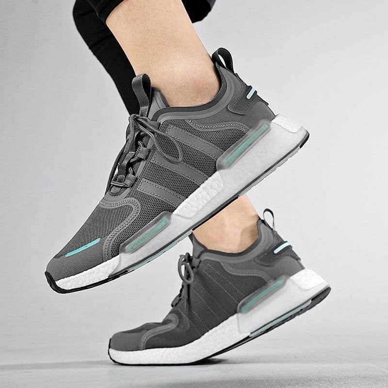 image-Real Popcorn Bottom Autumn Tide Flying Woven Dad Shoes Student Sports Running Casual Shoes