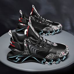 image-Cool Men Running Sneakers Mesh Breathable Sports Shoes Fashion Anti-Skid Walking Footwear Shoes