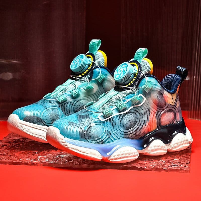 image-Children's Rotary Button Sports Casual Shoes