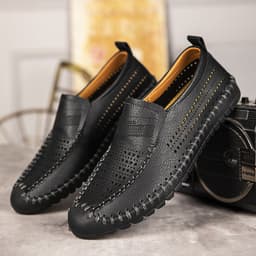 image-Breathable And Lightweight Outdoor Hiking Hollow Out Men's Shoes Handmade Large Casual Shoes