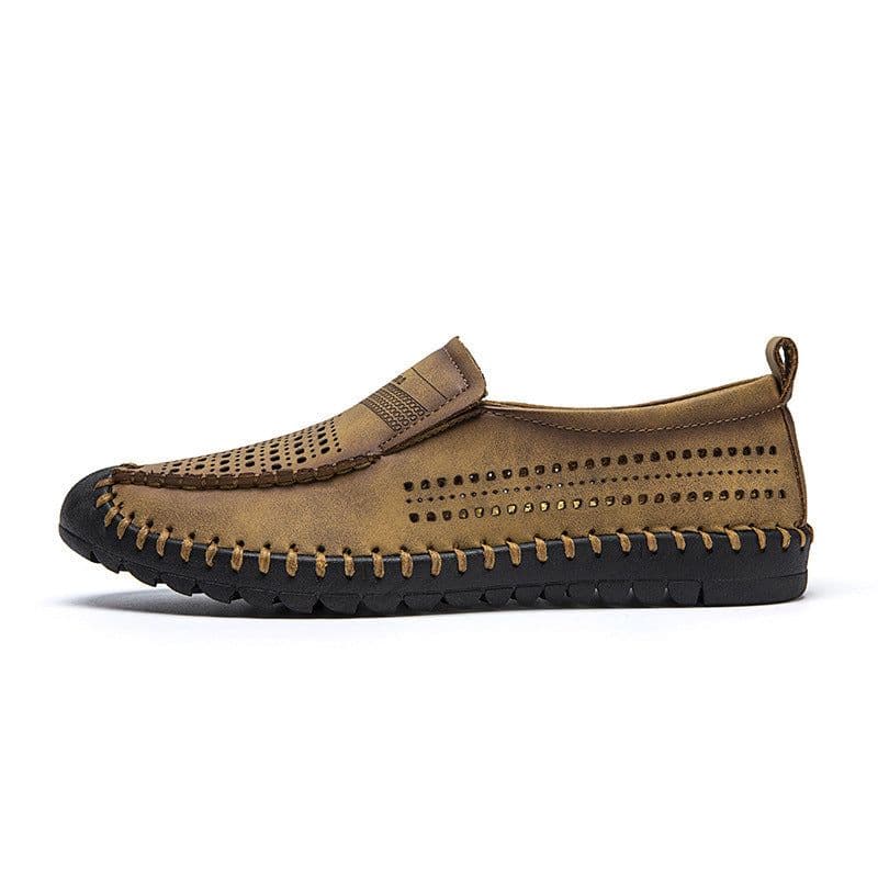 image-Breathable And Lightweight Outdoor Hiking Hollow Out Men's Shoes Handmade Large Casual Shoes