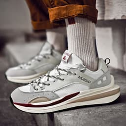 image-Men's Shoes Niche Platform Waffle Shoes Retro Height Leisure Dad Shoes