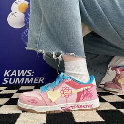 image-Sunflower Board Shoes Female Design Sense Small Hand Painted