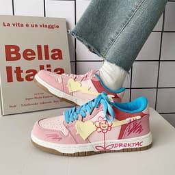 image-Sunflower Board Shoes Female Design Sense Small Hand Painted