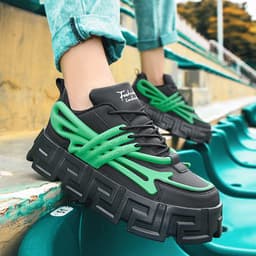 image-Thick Soled Elevated Casual Fashion Men's Low Top Shoes