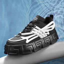 image-Thick Soled Elevated Casual Fashion Men's Low Top Shoes