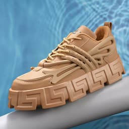 image-Thick Soled Elevated Casual Fashion Men's Low Top Shoes