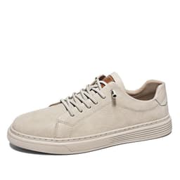 image-Men's Shoes Cowhide Board Shoes British Low-top