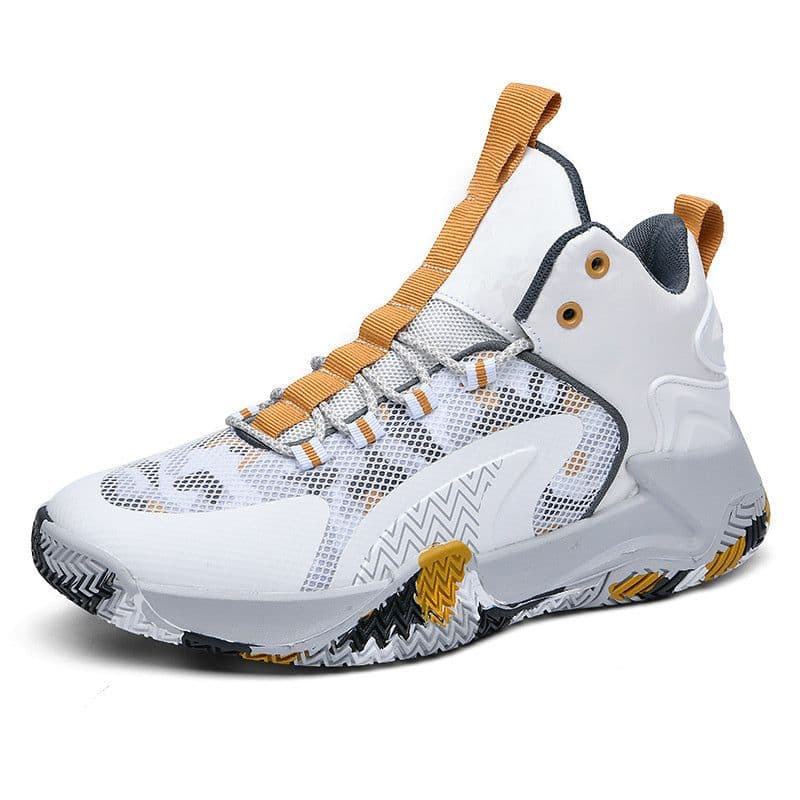 image-Mesh Large Size High-top Basketball Shoes Student Running